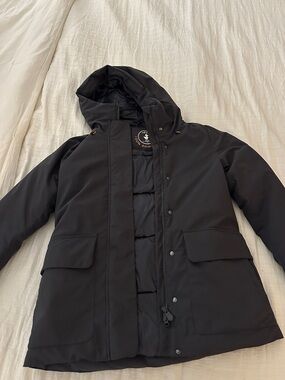 SAVE THE DUCK Blue/Grey Hooded Women’s Parka Jacket